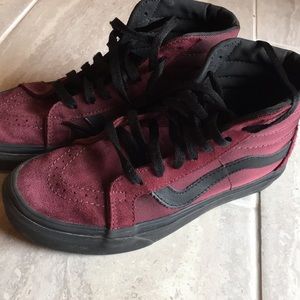Vans Off The Wall High Top Maroon/Black(Boys 5.5y